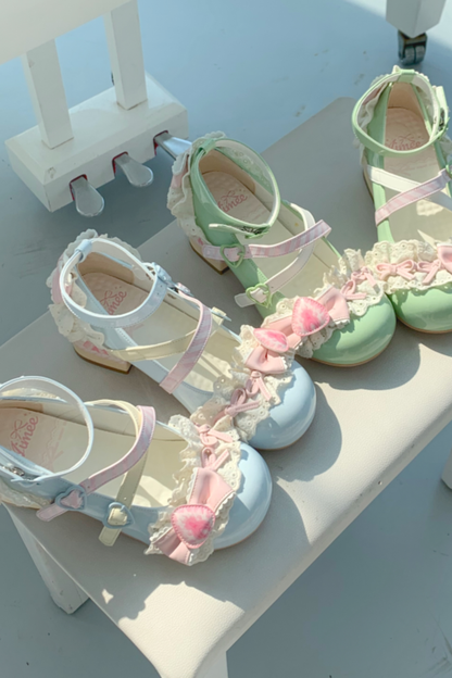 ストロベリーロリータメリージェーンシューズ