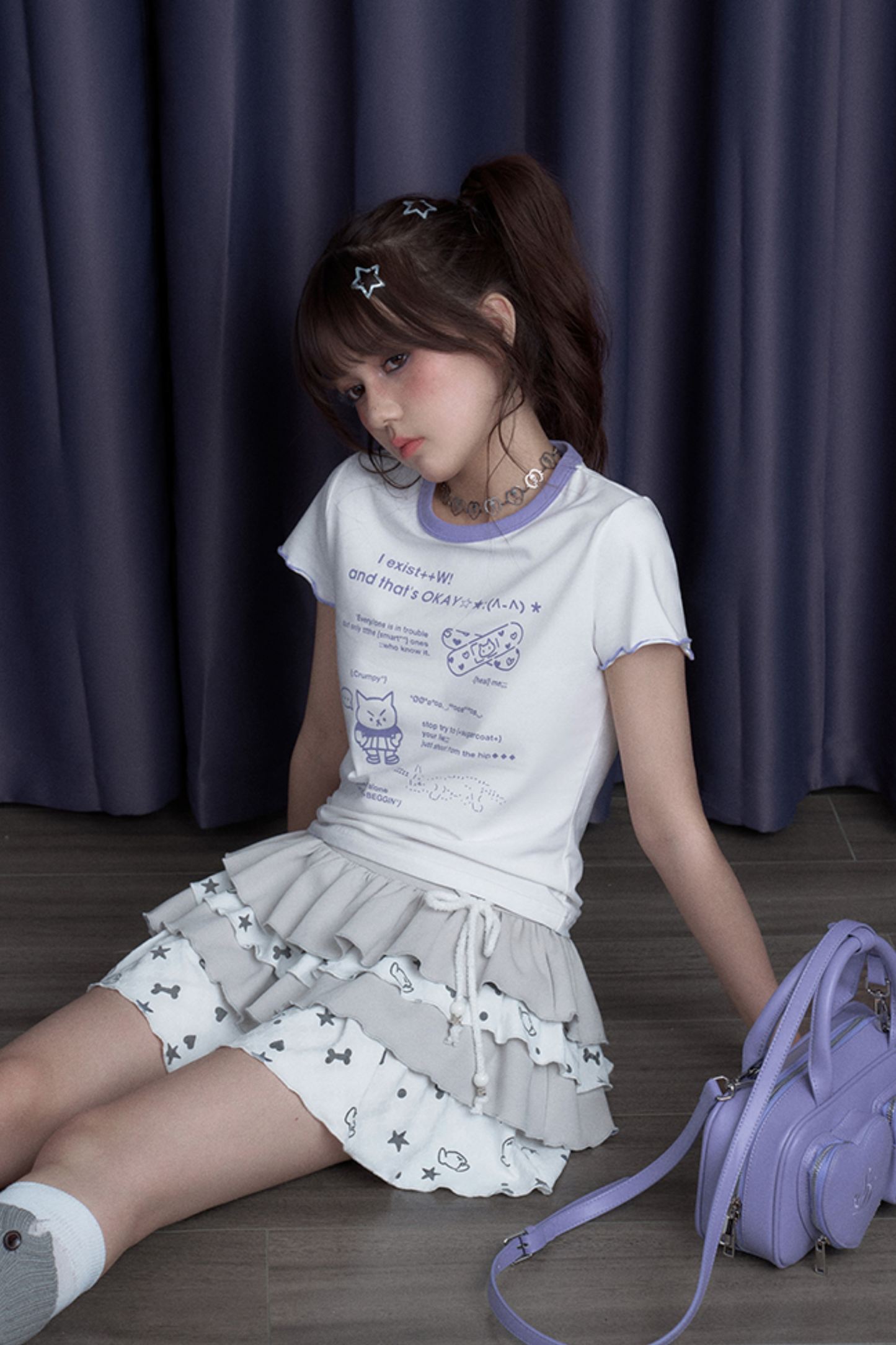 キュートブラーラーリボンTシャツ