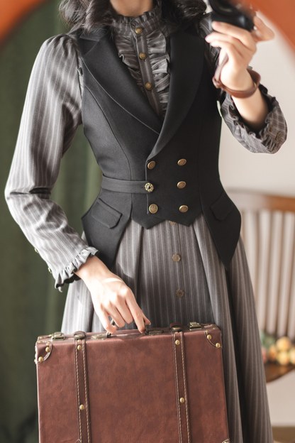 Retro Chic Waist Cinching Vest