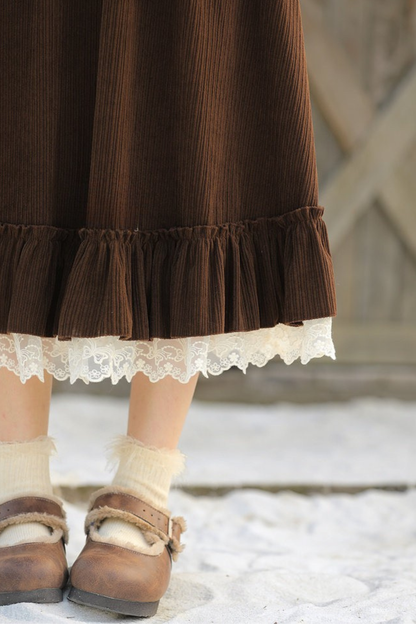 レトロレースフレアスカート