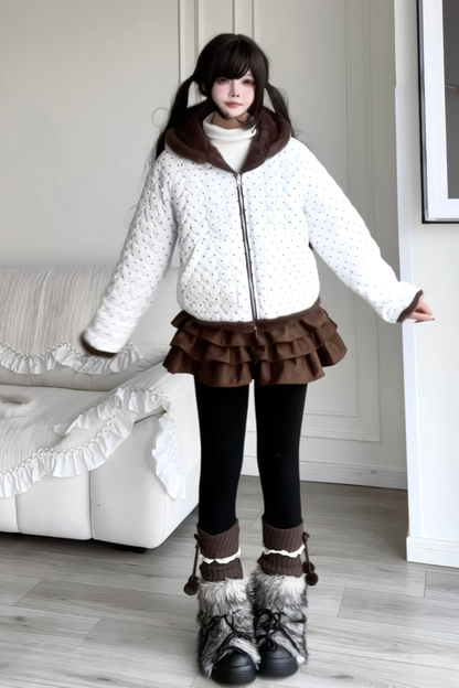 Animal Fur Reversible Zip Jacket