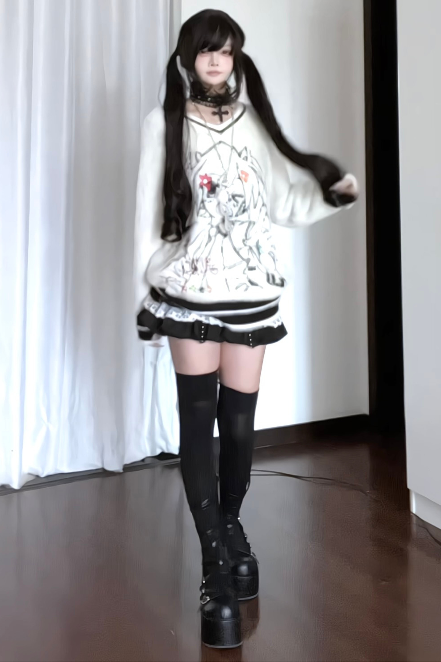 アニメプリントソフトフードトップス