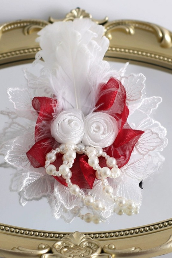 Gorgeous feather Lolita hair accessories