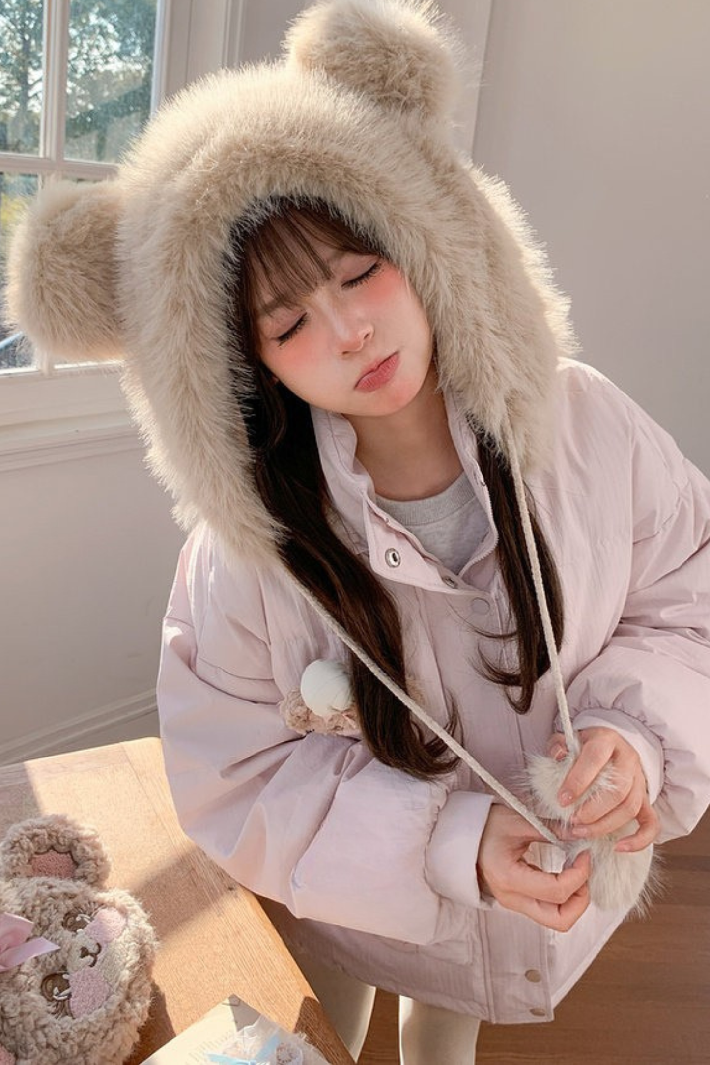 ベアフードスイートダウンジャケット