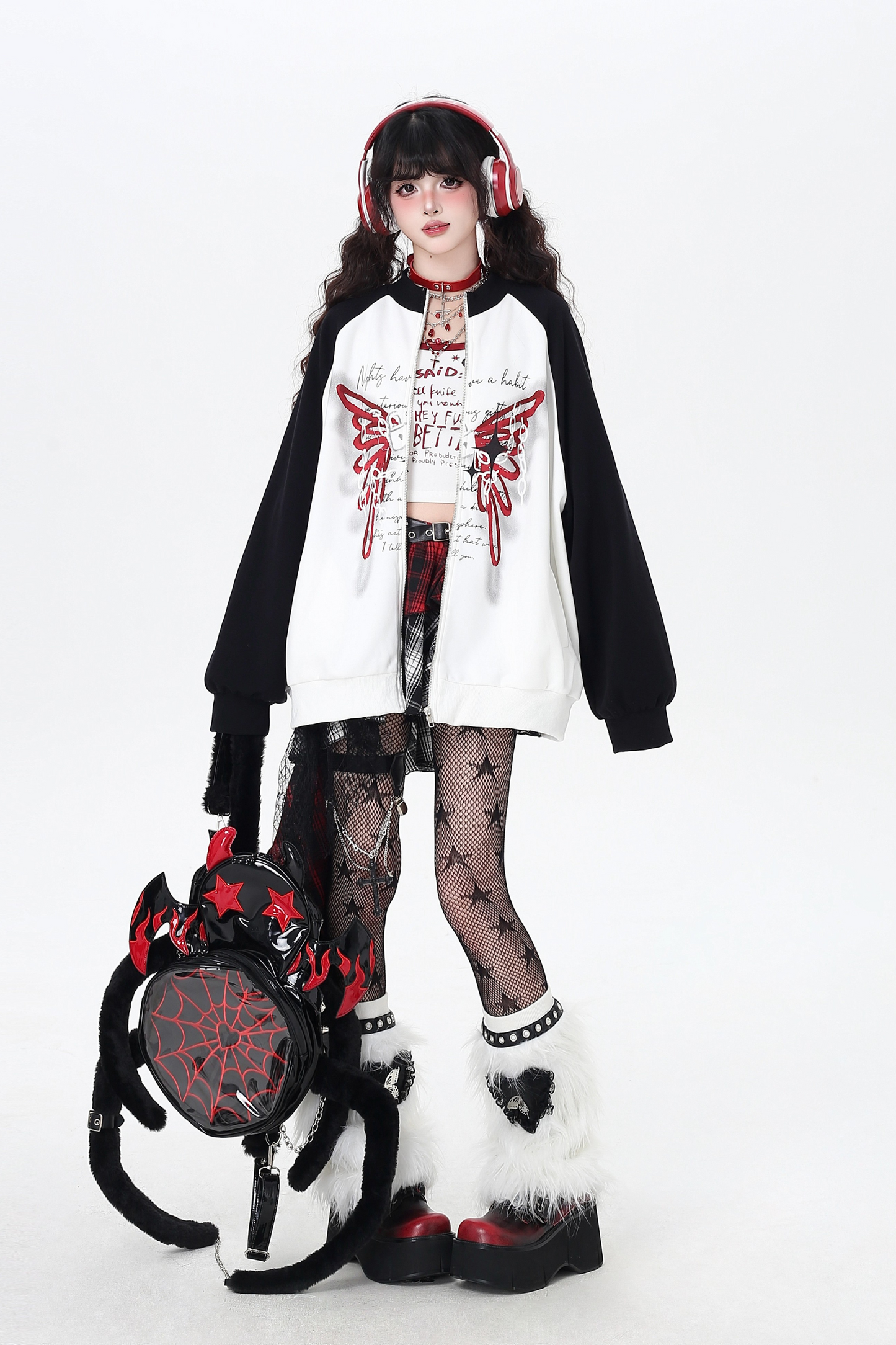 Butterfly Bicolor Loose Hoodie