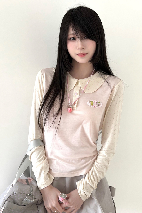 シュガーハートロングスリーブトップス+スカート