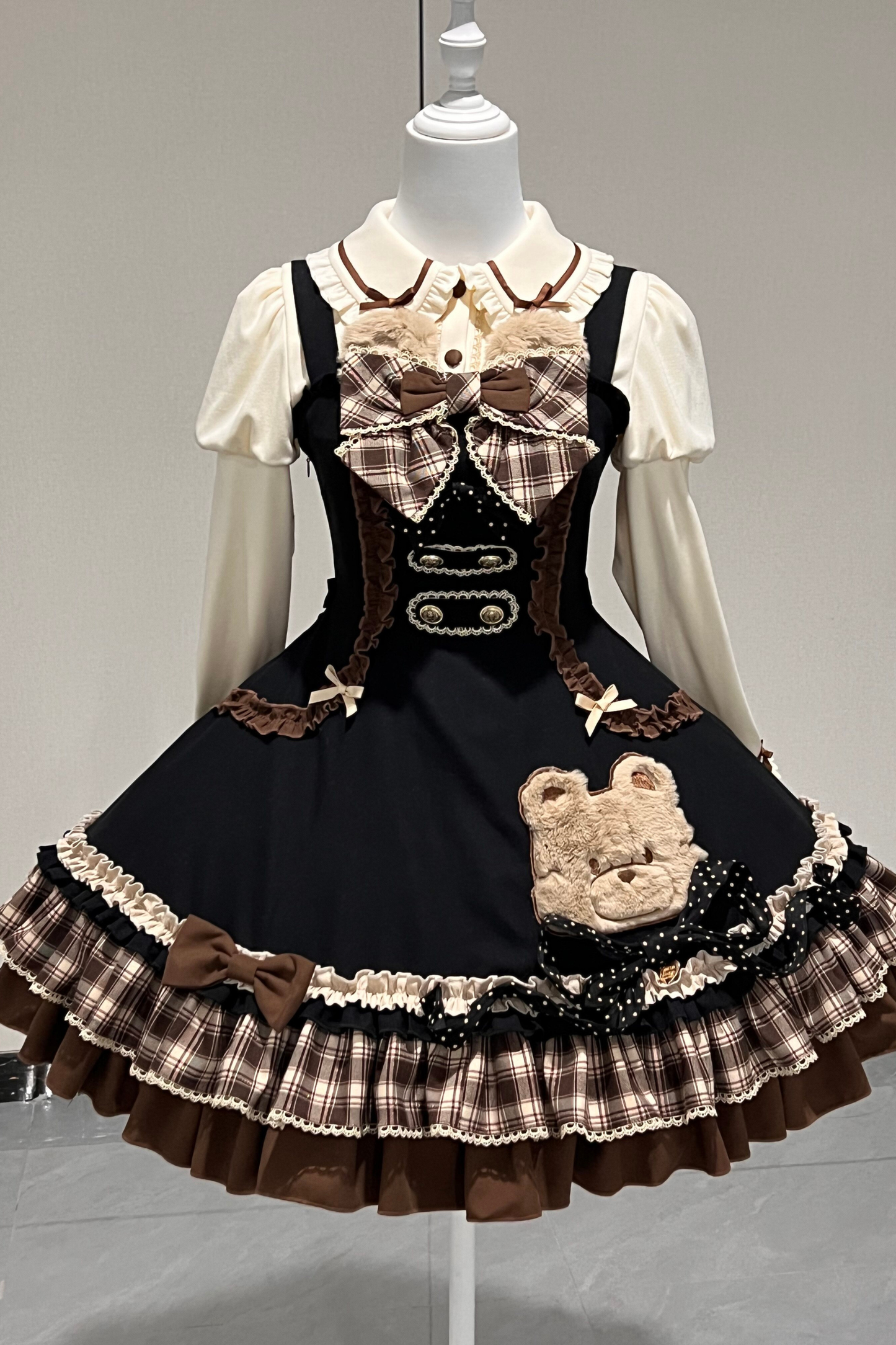 Bear Lolita Jumper Skirt + Top + Cape + Hat