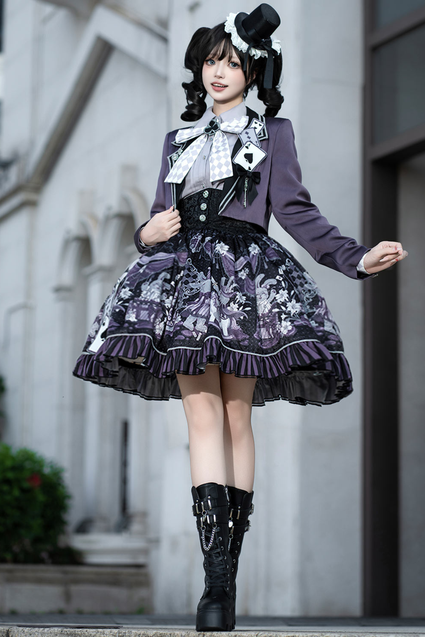 ナイトアリスマジックシアターロリータスカート+シャツ+ショートジャケット