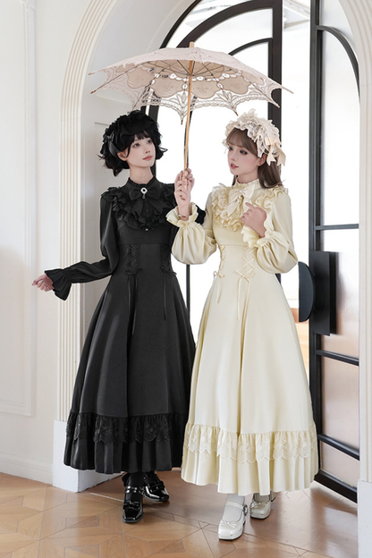 Elegant Dress + Shawl + Ribbon + Headdress