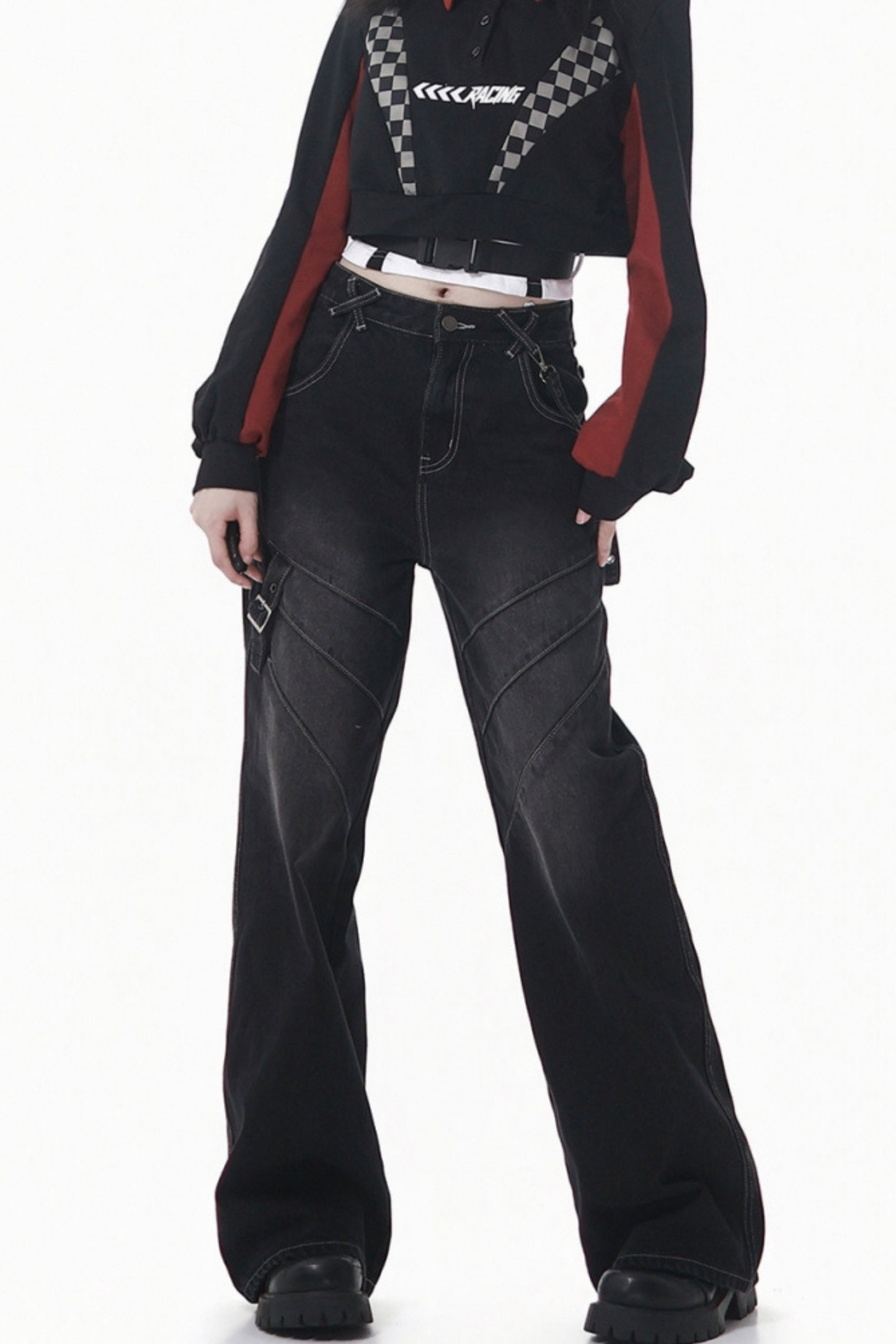 Washed Smoked Straight Leg Pants