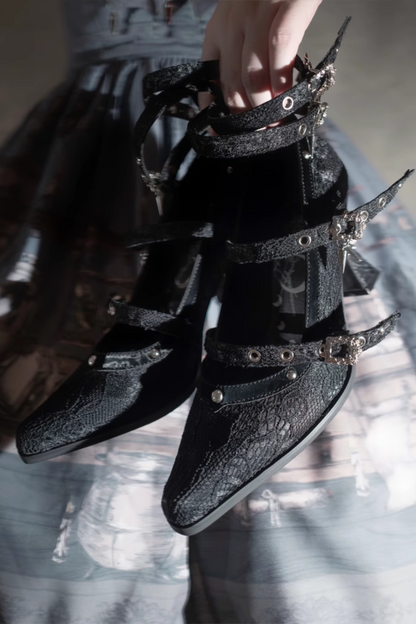 Retro Dark Subculture Gothic Heels