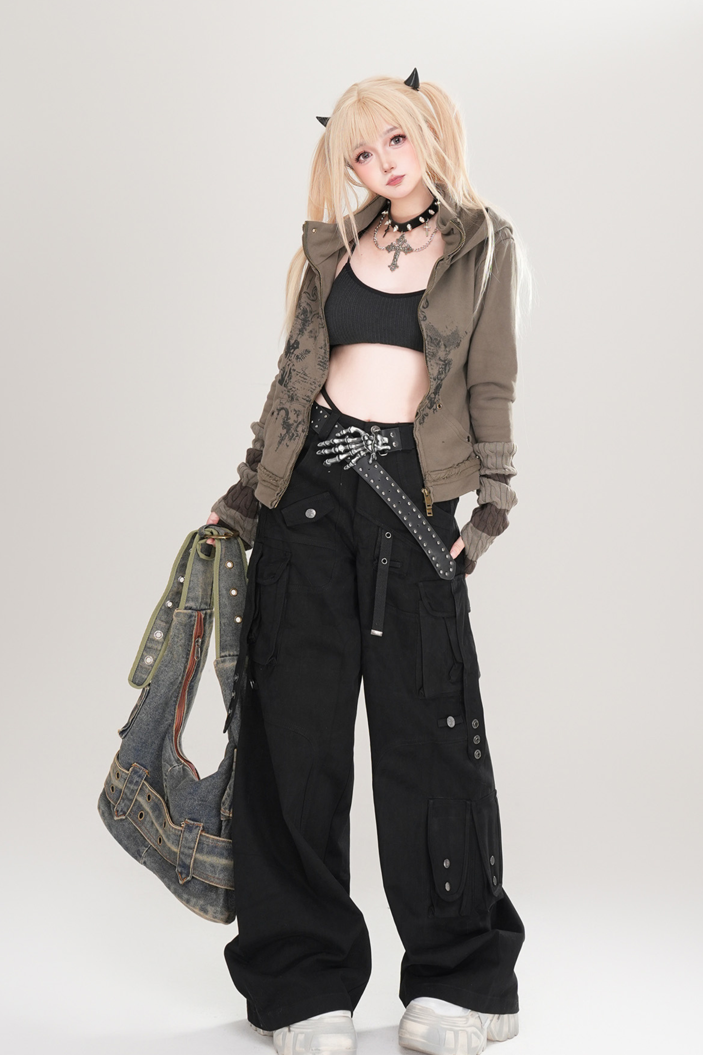 Y2K Fleece-Lined Hooded Jacket