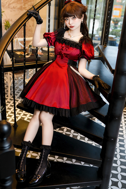 Mystery Chic Girly Ribbon Dress + Accessories