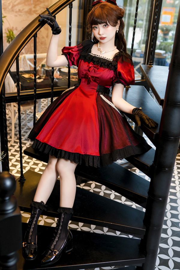 Mystery Chic Girly Ribbon Dress + Accessories