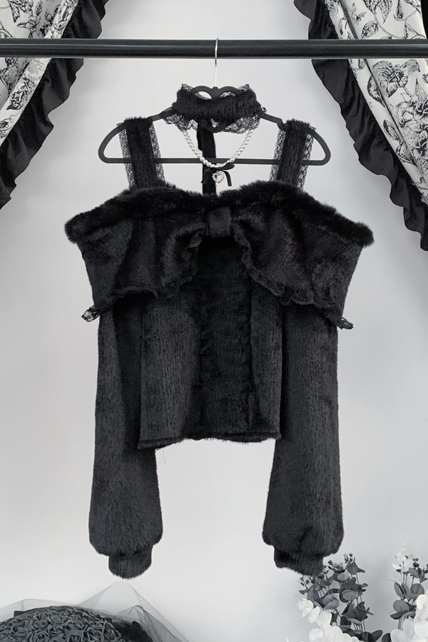 Lace Bow Off-the-shoulder Top