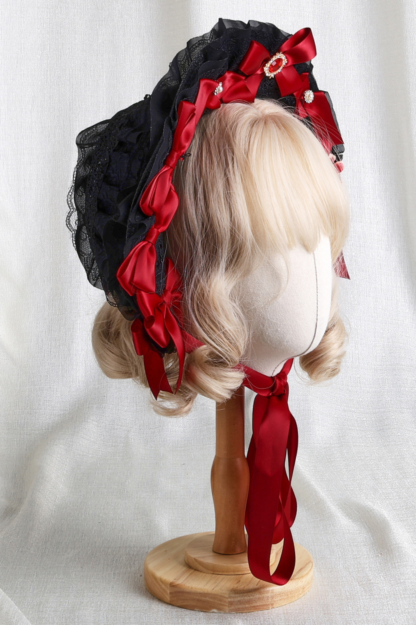 リボンゴシックロリータボンネット