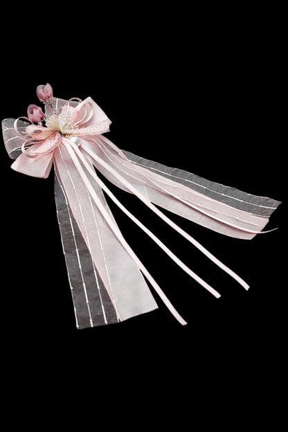 사쿠라 스위트 차이나 로리타 셔츠 + 목걸이 + 리본 + 베일 + 클립