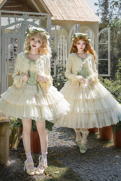 フライングジュピターロリータジャンパースカート+カーディガン+ハット