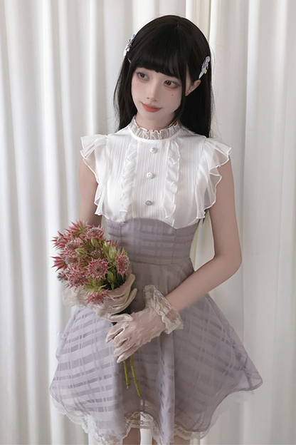 Elegant Ribbon Long Sleeve Dress