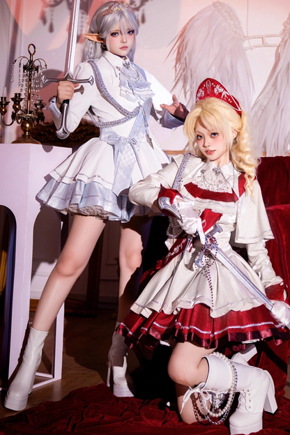 위치스 샤이닝 로리타 탑 + 스커트 + 보닛