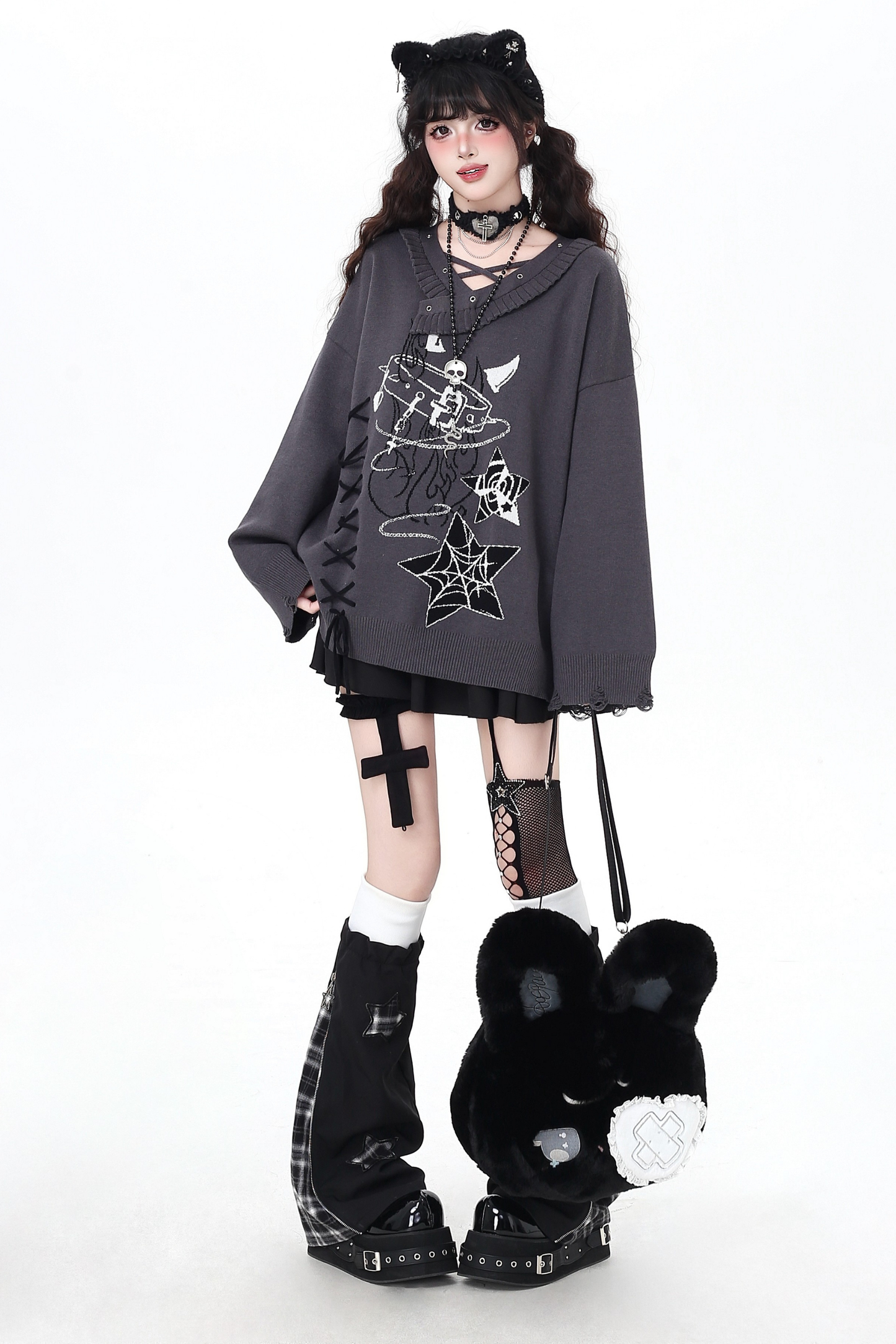 Gothic Subculture Cross Strap Top