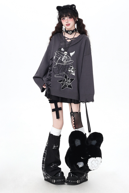 Gothic Subculture Cross Strap Top