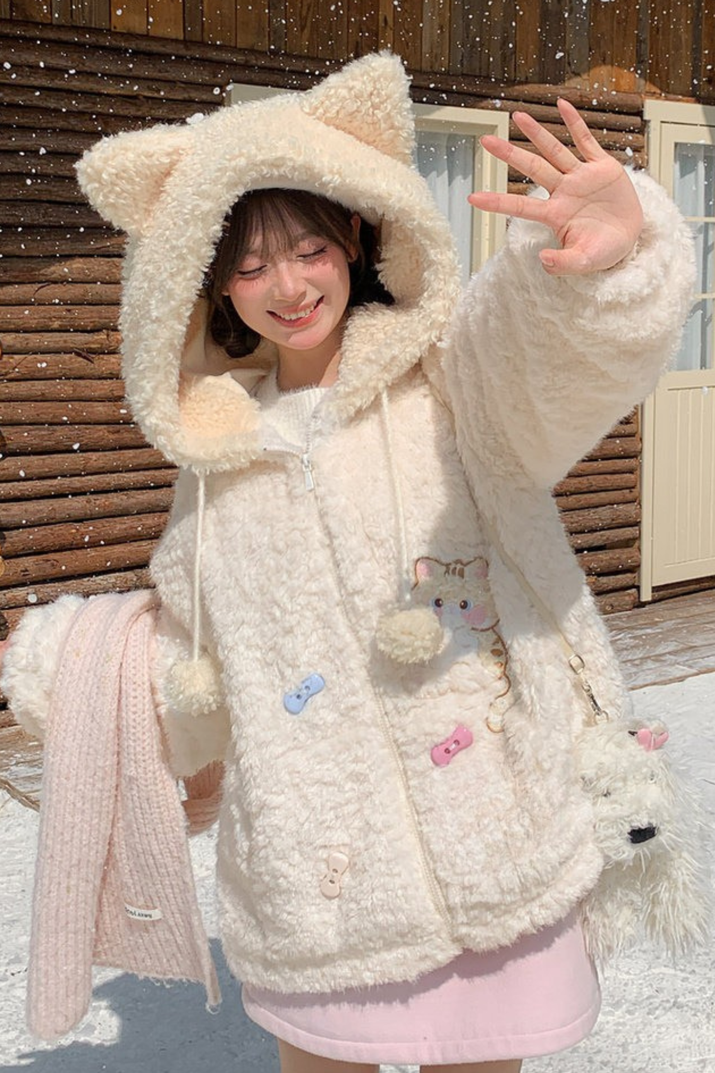 キャットフードファーコート