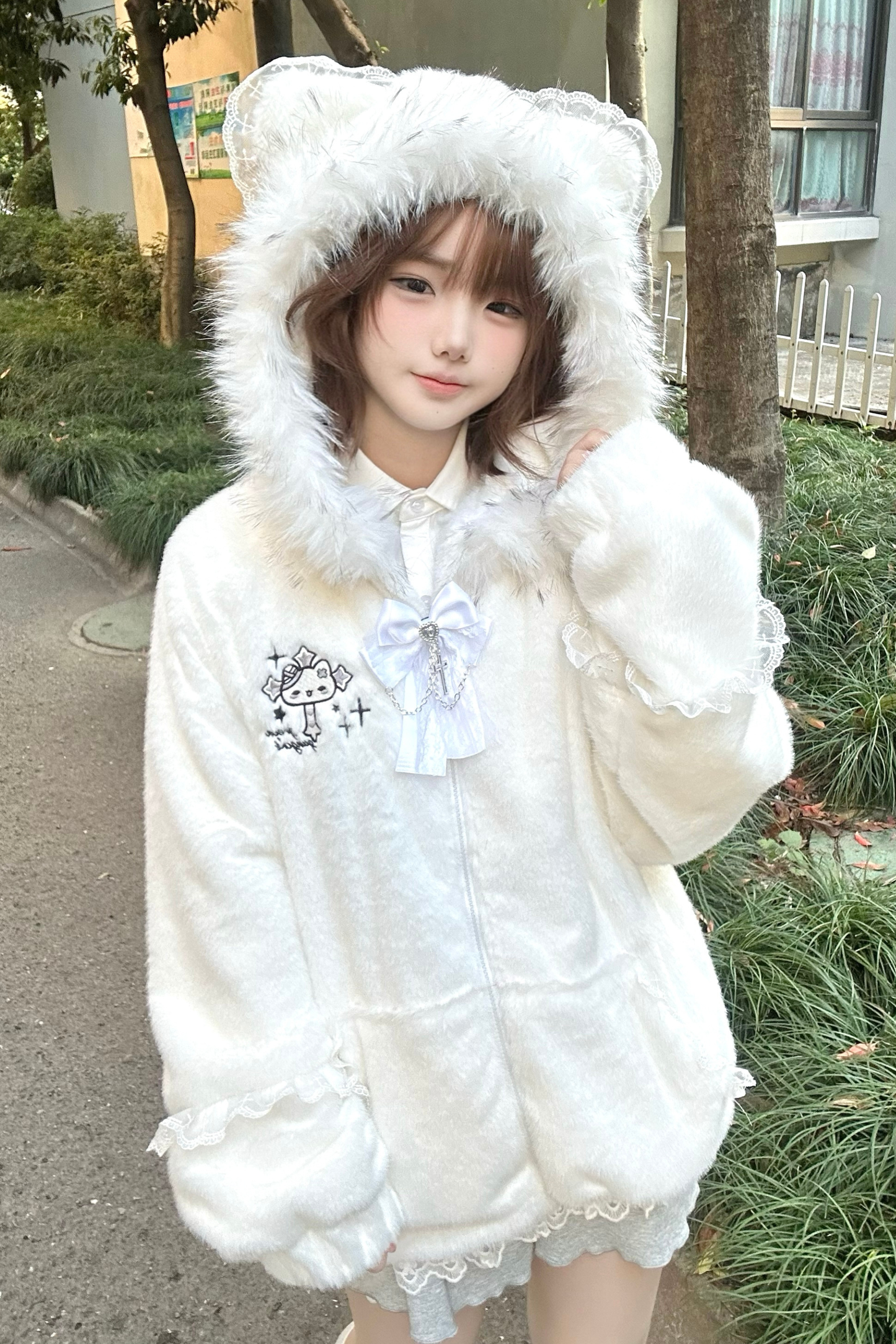 【天使界隈】猫耳フードルーズアイスジャケット