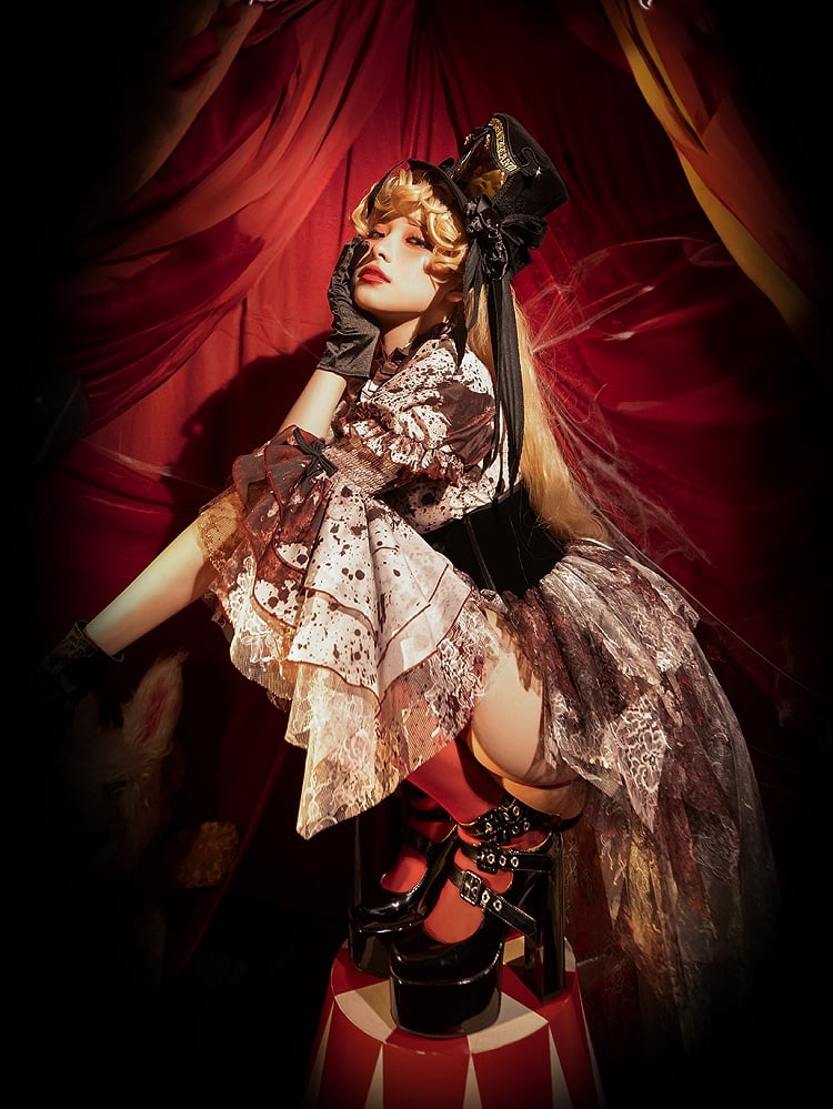 【予約商品】Bloodstainedチュールトレーンコルセットスカート
