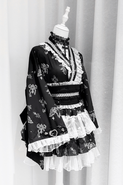 Galaxy Dark Lace Dark Kawaii Yukata
