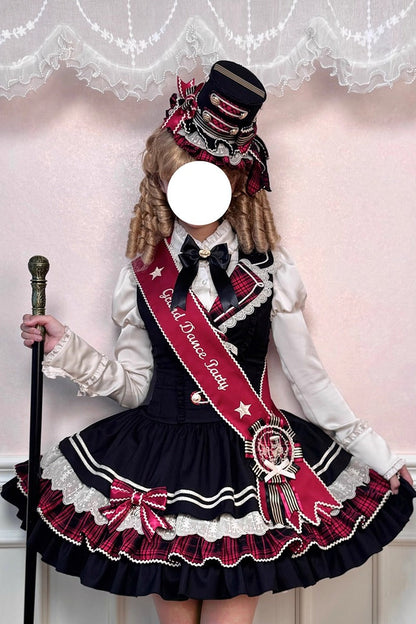 【1月13日予約締切】Honor Guard Ceremony ブラックレッドチェックテーラーカラービスチェドレス