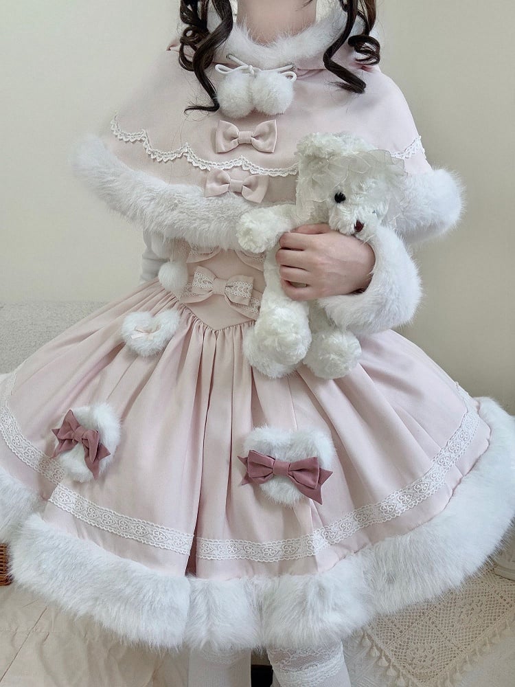 【12月19日予約締切】Sweet Dream Rabbitうさ耳フーディーファーケープ＋OPドレス＋サスペンダードレス＋インナートップス