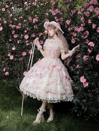 [Pre-order Deadline: May 8] Pink Floral Romantic Sweet Series Hat + Headband + Brooch