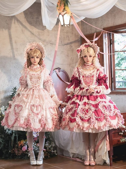 【2月22日予約締切】アンティークベリーローズロマンティックファンタジーロリータショートドレス