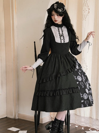 Elegante Bluse + Mit Puzi Original Design Kula Druck Strapsrock