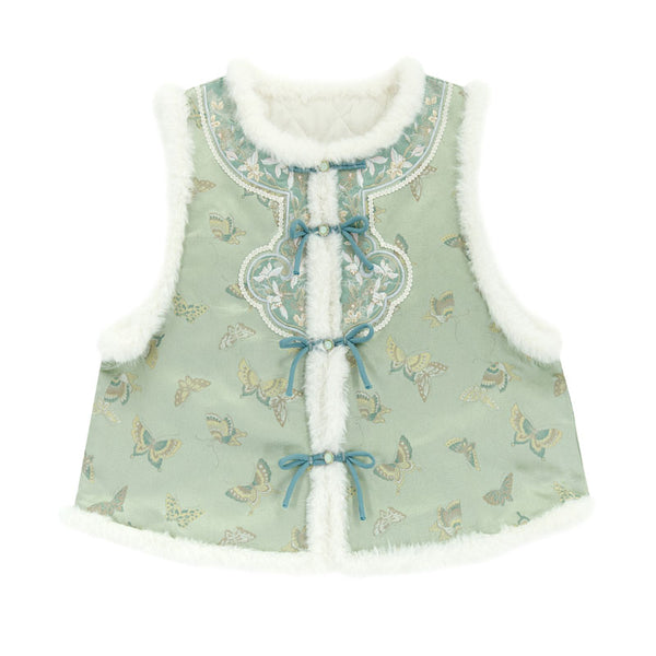 Orchid Butterfly Jacquard Chinese Dress Setup