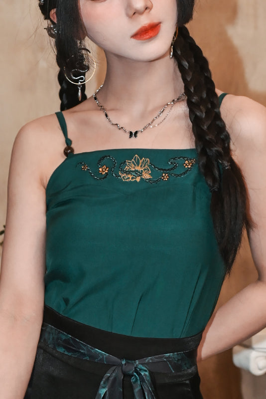 Dark Retro China Sleeveless Piece Setup