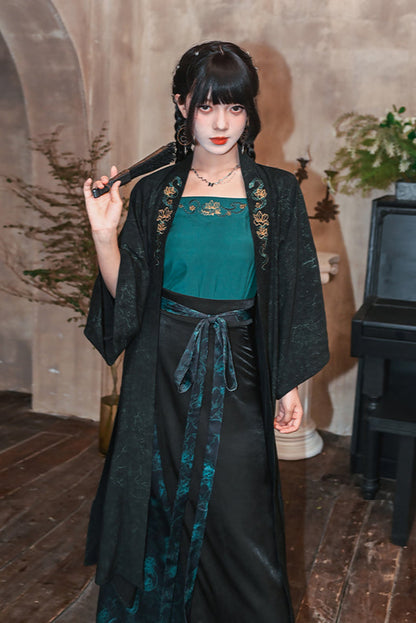 Dark Retro China Sleeveless Piece Setup