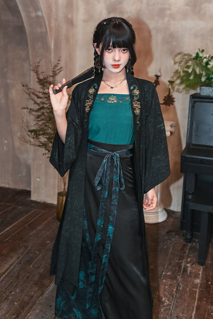 Dark Retro China Sleeveless Piece Setup