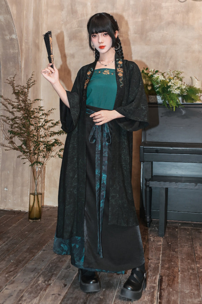 Dark Retro China Sleeveless Piece Setup