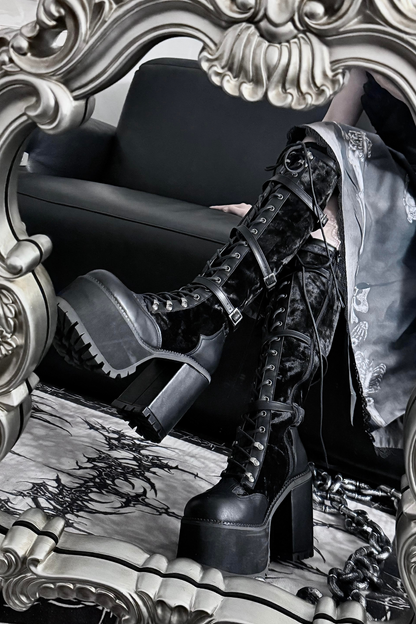 【4月4日予約締切】レースゴシックスエードレースアップブーツ