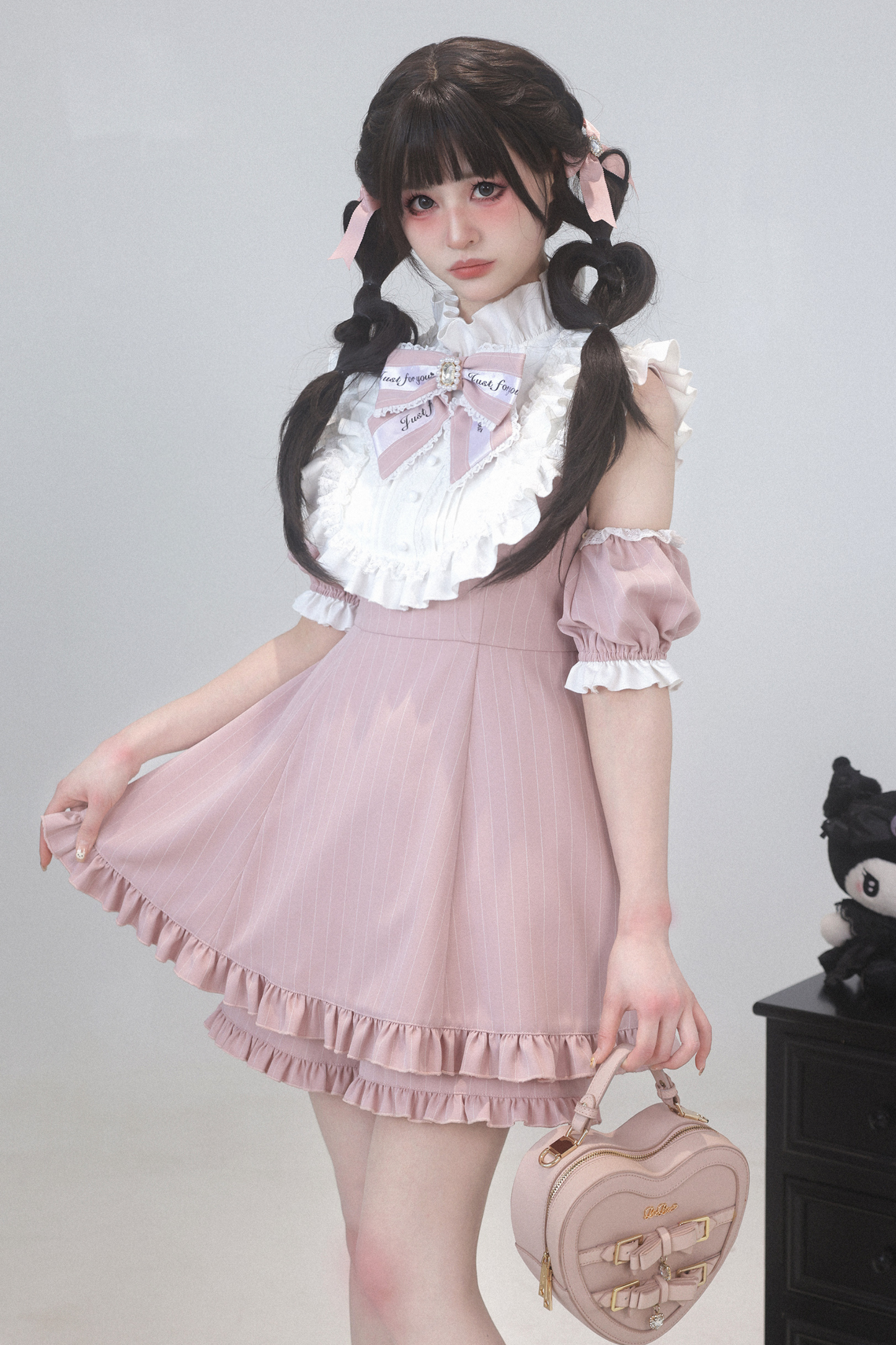 ローズプリンセスオフショルダーフリルリボントップス