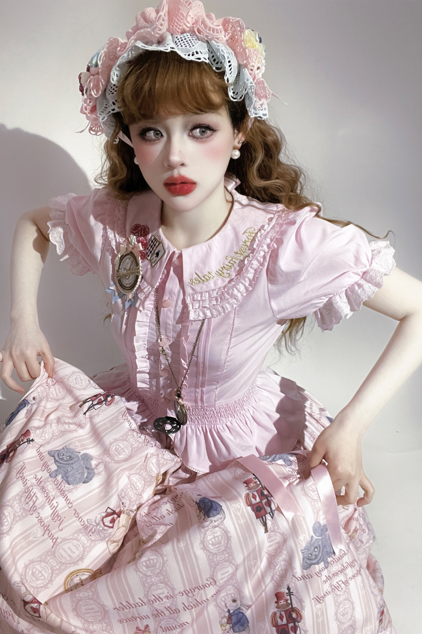 愛麗絲夢境洋裝+疊層洋裝+吊帶裙+襯衫+裙子+背心裙+配飾