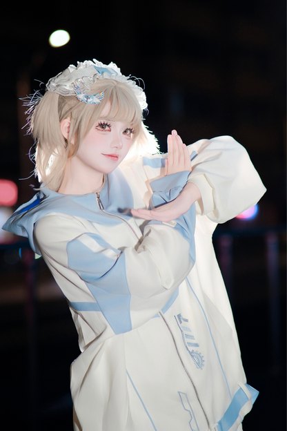 サイバーサブカルジャージジャケット+ショートパンツ+レッグカバー