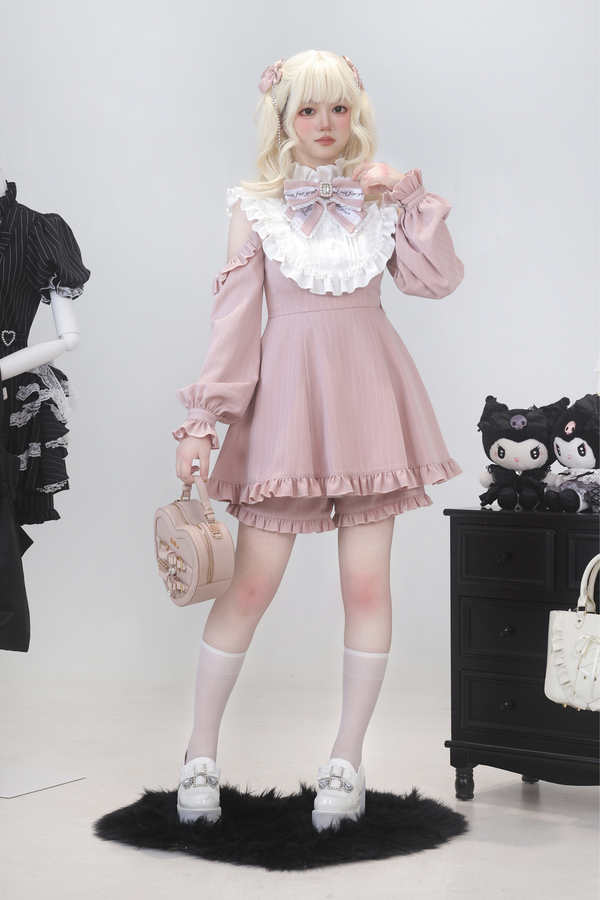 Rose Princess Off-the-shoulder Ruffle Ribbon Top