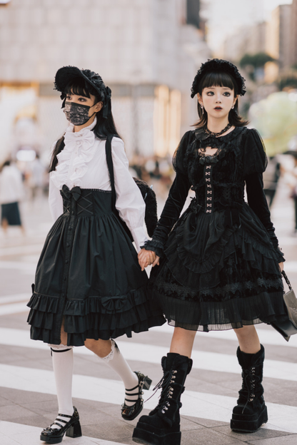 Gothic Chic Doll Lolita Dress + Short Jacket