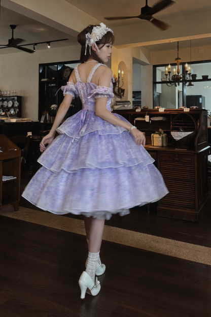 【予約商品】バレエスタイルエレガントドレス+ハット+ヘアバンド+リボンテール