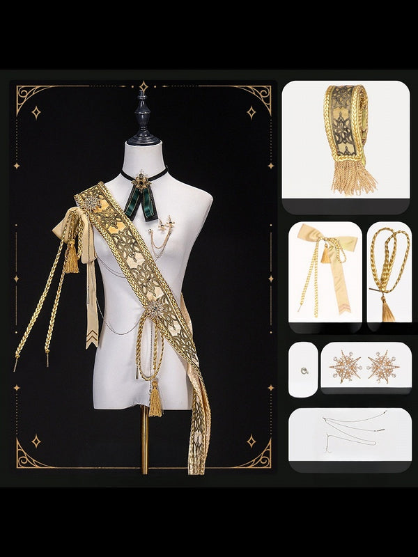 【12月7日予約締切】５ Colors Royal Prince-Style Military Lolita Series Accessories (Sash, Detachable Fur Collar)