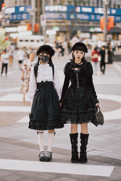 Gothic Chic Doll Lolita Dress + Short Jacket