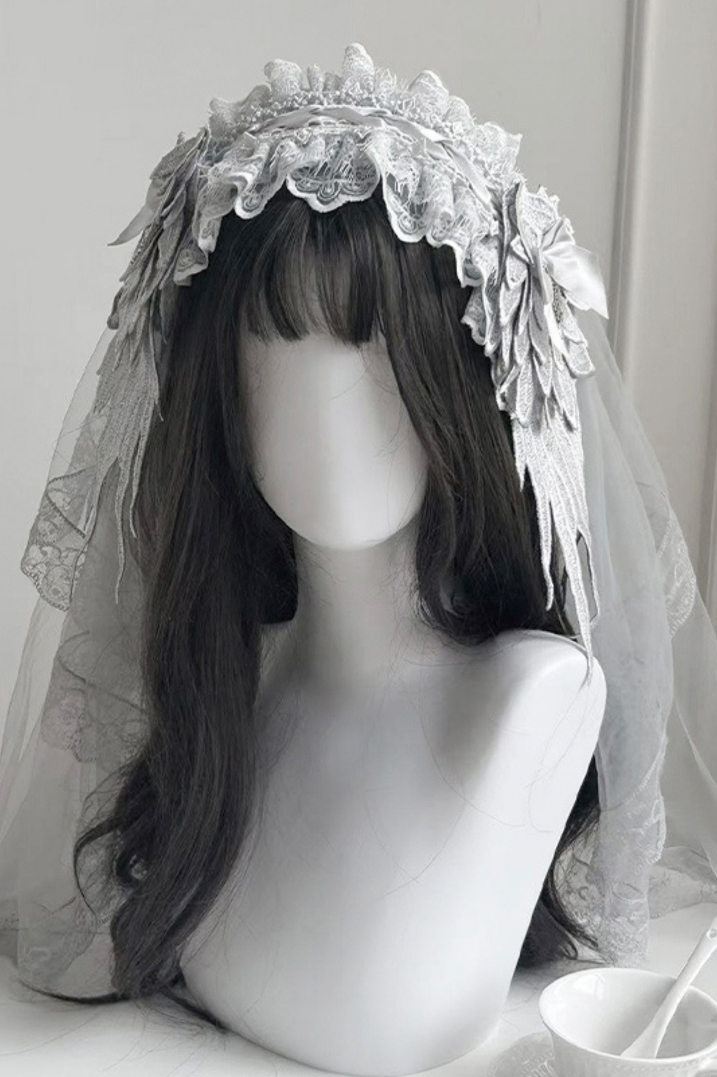 ゴシックロリータスカート+コルセット+ベール+ネックレス+ウエストチェーン